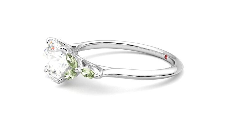 Taylor & Hart Tamora Round Engagement Ring 360 degree image 22