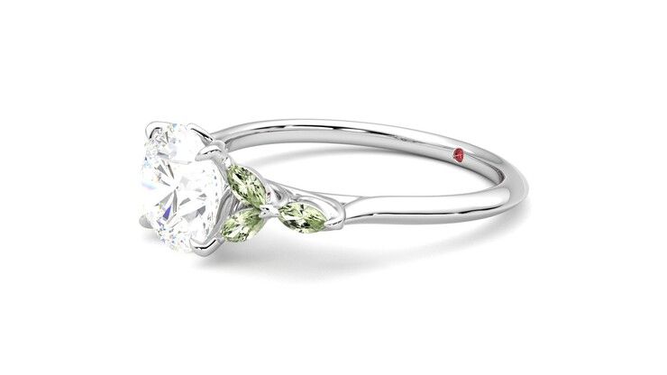 Taylor & Hart Tamora Round Engagement Ring 360 degree image 23