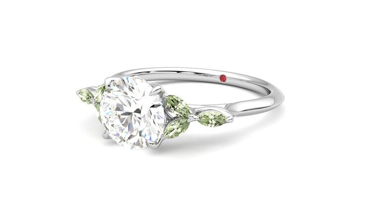 Taylor & Hart Tamora Round Engagement Ring 360 degree image 25