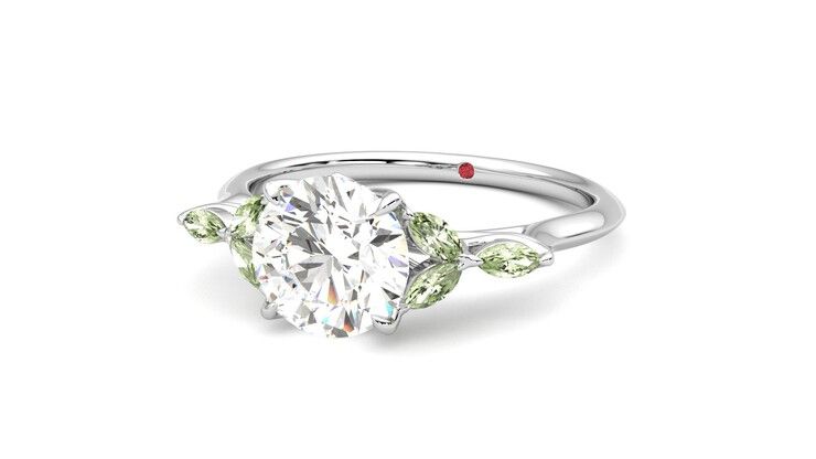 Taylor & Hart Tamora Round Engagement Ring 360 degree image 26