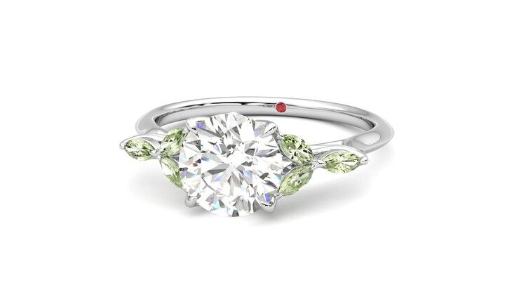 Taylor & Hart Tamora Round Engagement Ring 360 degree image 27
