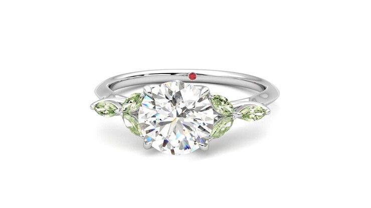 Taylor & Hart Tamora Round Engagement Ring 360 degree image 28