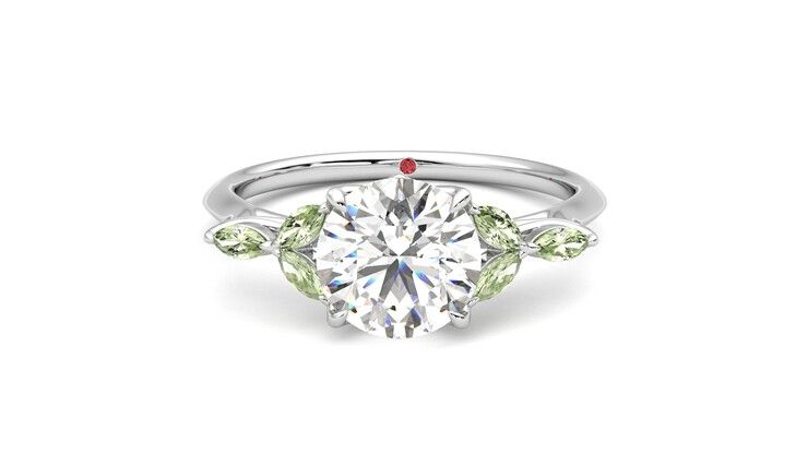 Taylor & Hart Tamora Round Engagement Ring 360 degree image 29