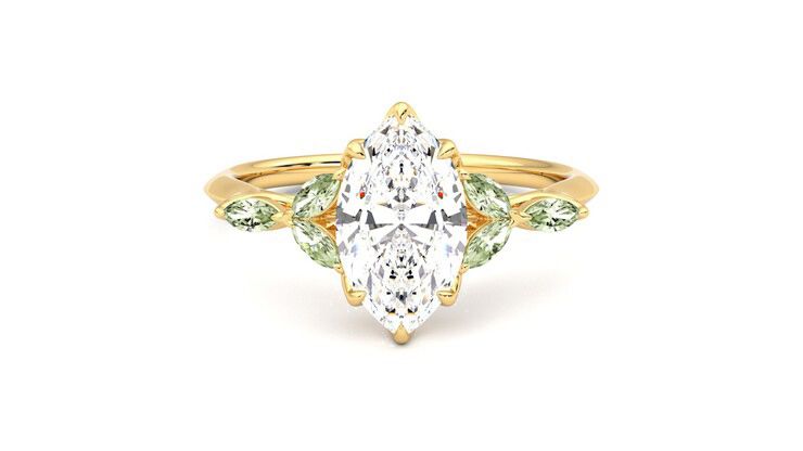 Taylor & Hart Tamora Marquise Engagement Ring 360 degree image 0