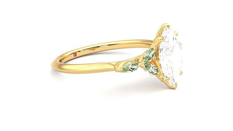 Taylor & Hart Tamora Marquise Engagement Ring 360 degree image 7