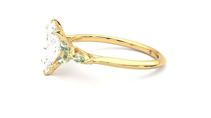 Taylor & Hart Tamora Marquise Engagement Ring 360 degree image 22