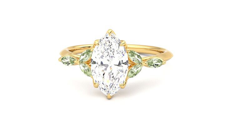 Taylor & Hart Tamora Marquise Engagement Ring 360 degree image 28