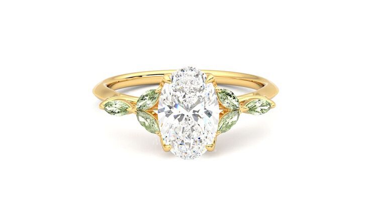 Taylor & Hart Tamora Oval Engagement Ring 360 degree image 1