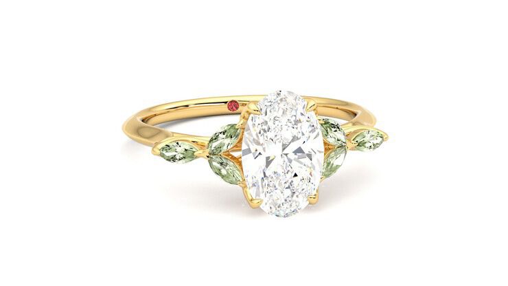 Taylor & Hart Tamora Oval Engagement Ring 360 degree image 3