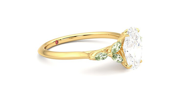 Taylor & Hart Tamora Oval Engagement Ring 360 degree image 7
