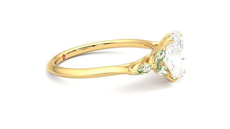 Taylor & Hart Tamora Oval Engagement Ring 360 degree image 8