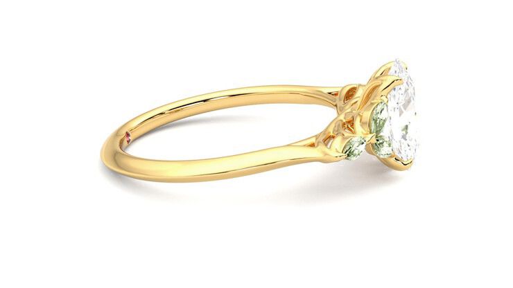 Taylor & Hart Tamora Oval Engagement Ring 360 degree image 9