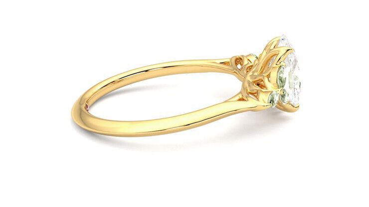Taylor & Hart Tamora Oval Engagement Ring 360 degree image 10