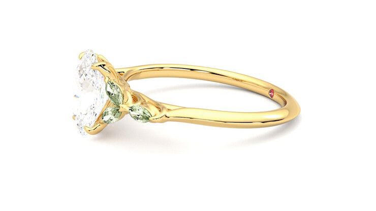 Taylor & Hart Tamora Oval Engagement Ring 360 degree image 22