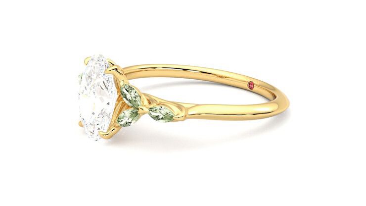 Taylor & Hart Tamora Oval Engagement Ring 360 degree image 23