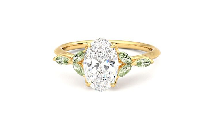 Taylor & Hart Tamora Oval Engagement Ring 360 degree image 28