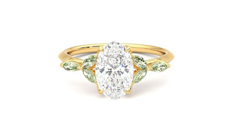 Taylor & Hart Tamora Oval Engagement Ring 360 degree image 29