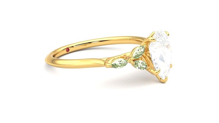 Taylor & Hart Tamora Pear Engagement Ring 360 degree image 7