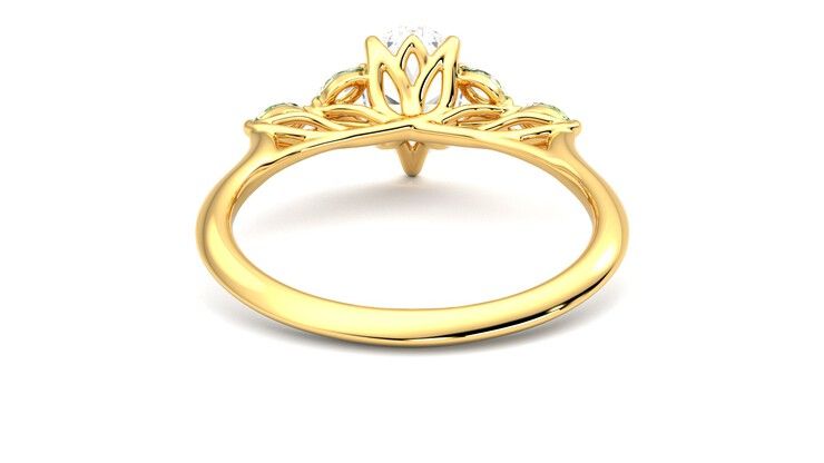 Taylor & Hart Tamora Pear Engagement Ring 360 degree image 15