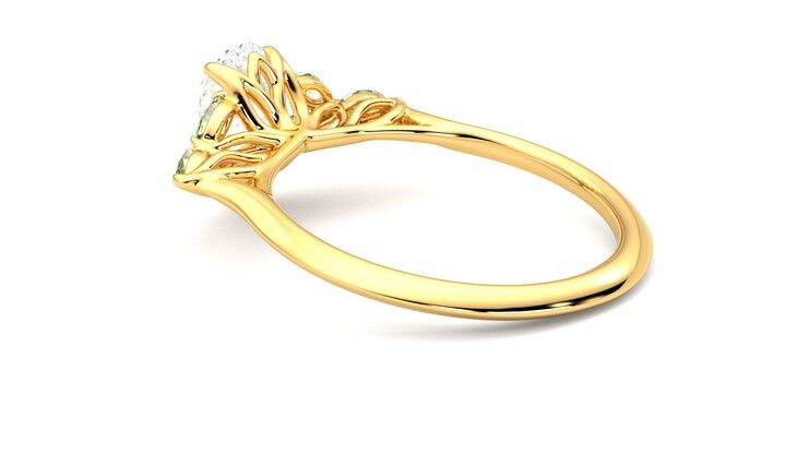 Taylor & Hart Tamora Pear Engagement Ring 360 degree image 18