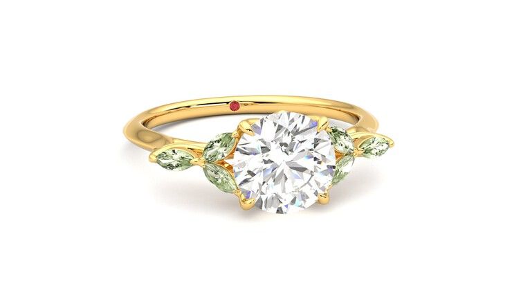 Taylor & Hart Tamora Round Engagement Ring 360 degree image 3