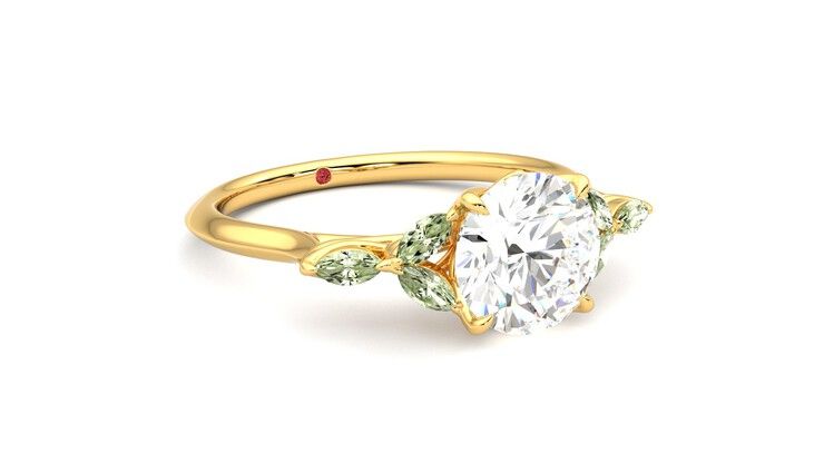 Taylor & Hart Tamora Round Engagement Ring 360 degree image 5