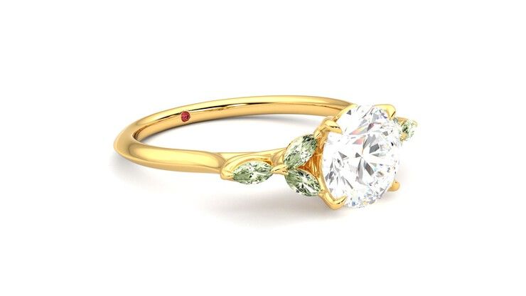 Taylor & Hart Tamora Round Engagement Ring 360 degree image 6