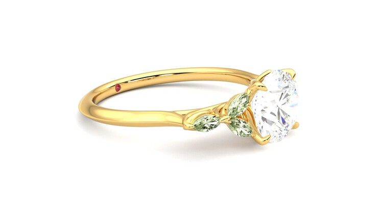 Taylor & Hart Tamora Round Engagement Ring 360 degree image 7