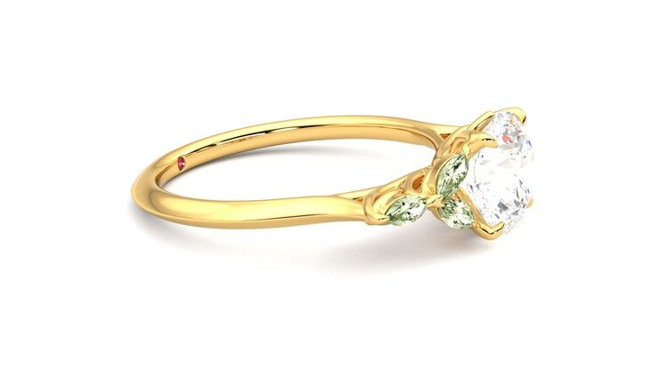 Taylor & Hart Tamora Round Engagement Ring 360 degree image 8