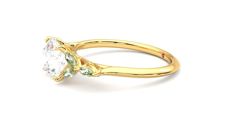Taylor & Hart Tamora Round Engagement Ring 360 degree image 22