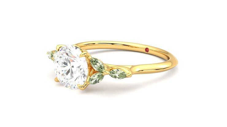 Taylor & Hart Tamora Round Engagement Ring 360 degree image 24