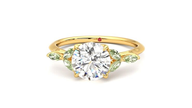 Taylor & Hart Tamora Round Engagement Ring 360 degree image 28