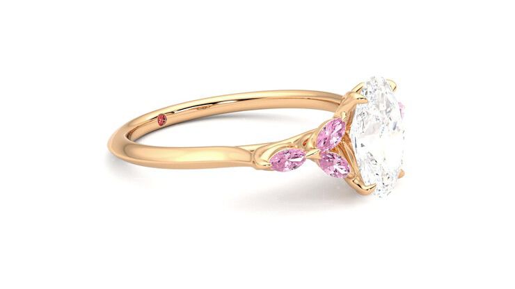 Taylor & Hart Tamora Oval Engagement Ring 360 degree image 7