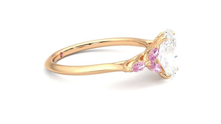 Taylor & Hart Tamora Oval Engagement Ring 360 degree image 8