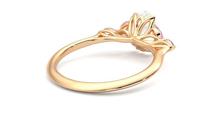 Taylor & Hart Tamora Oval Engagement Ring 360 degree image 13