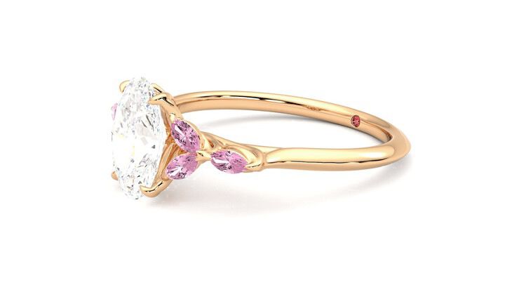 Taylor & Hart Tamora Oval Engagement Ring 360 degree image 23