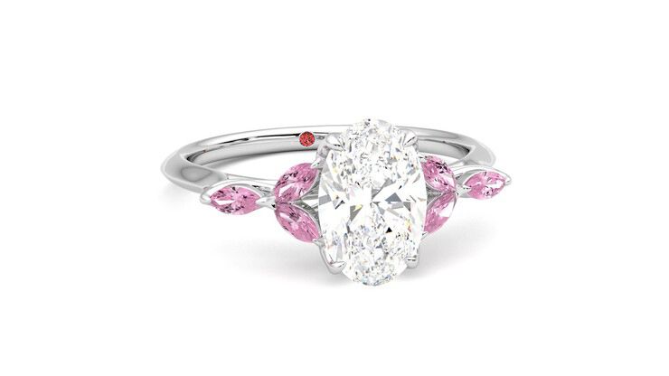 Taylor & Hart Tamora Oval Engagement Ring 360 degree image 3