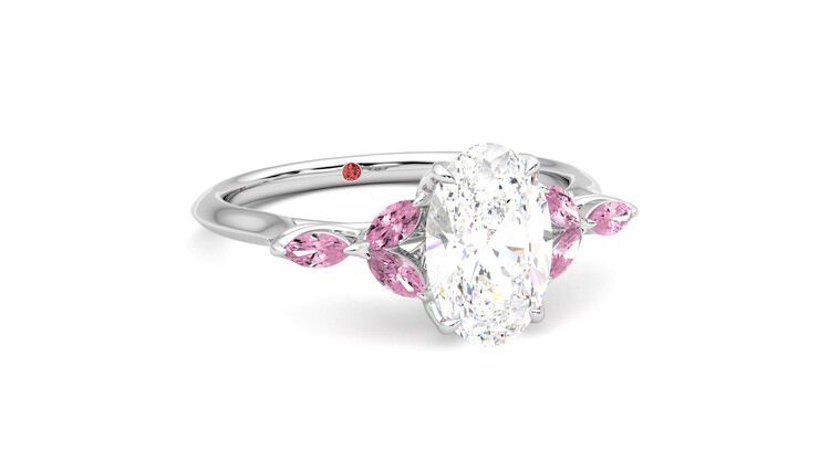 Taylor & Hart Tamora Oval Engagement Ring 360 degree image 4