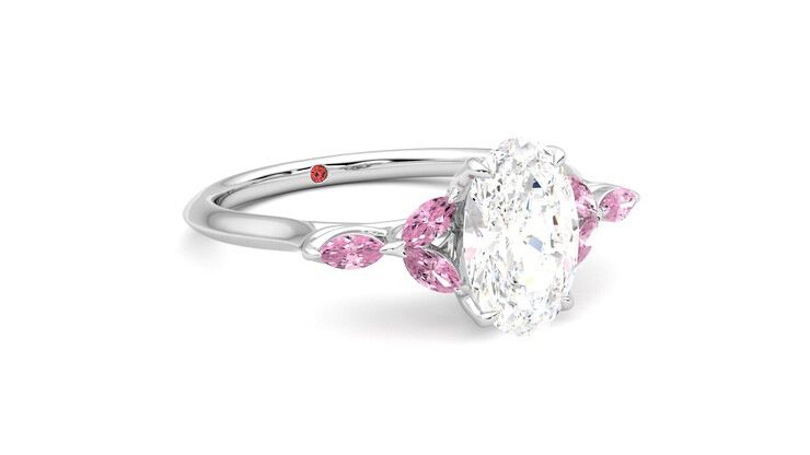 Taylor & Hart Tamora Oval Engagement Ring 360 degree image 5