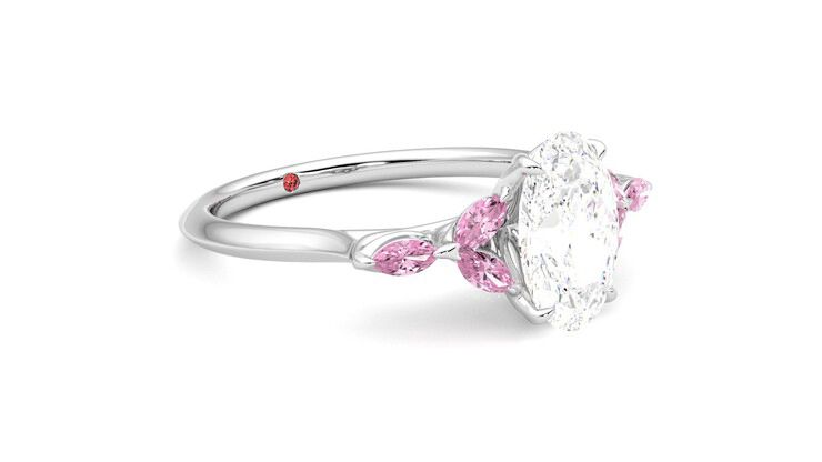 Taylor & Hart Tamora Oval Engagement Ring 360 degree image 6