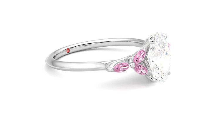 Taylor & Hart Tamora Oval Engagement Ring 360 degree image 7