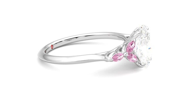 Taylor & Hart Tamora Oval Engagement Ring 360 degree image 8