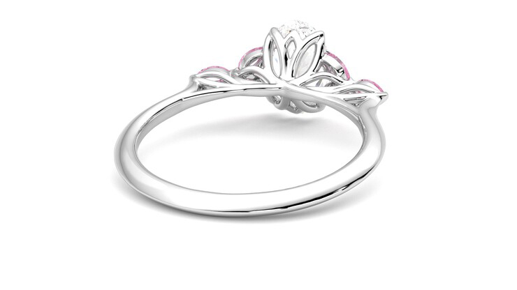 Taylor & Hart Tamora Oval Engagement Ring 360 degree image 14