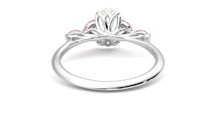 Taylor & Hart Tamora Oval Engagement Ring 360 degree image 15