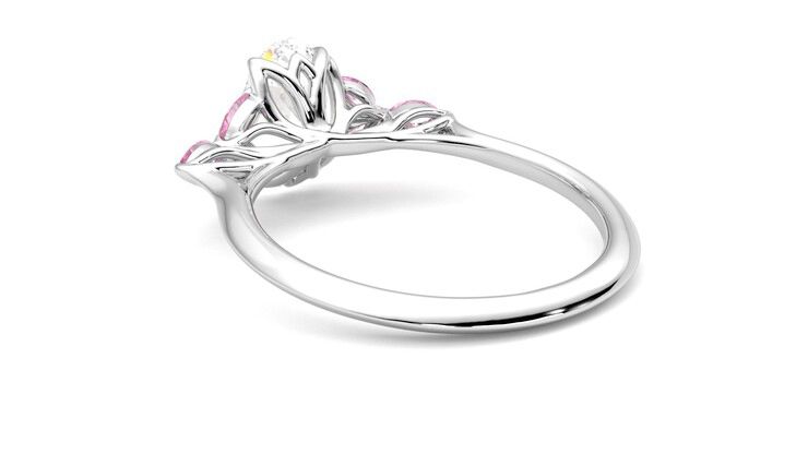 Taylor & Hart Tamora Oval Engagement Ring 360 degree image 17
