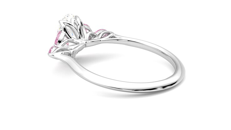 Taylor & Hart Tamora Oval Engagement Ring 360 degree image 18