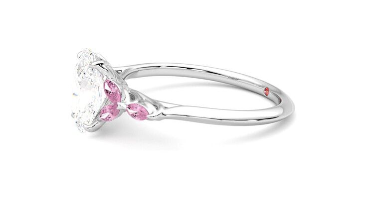 Taylor & Hart Tamora Oval Engagement Ring 360 degree image 22