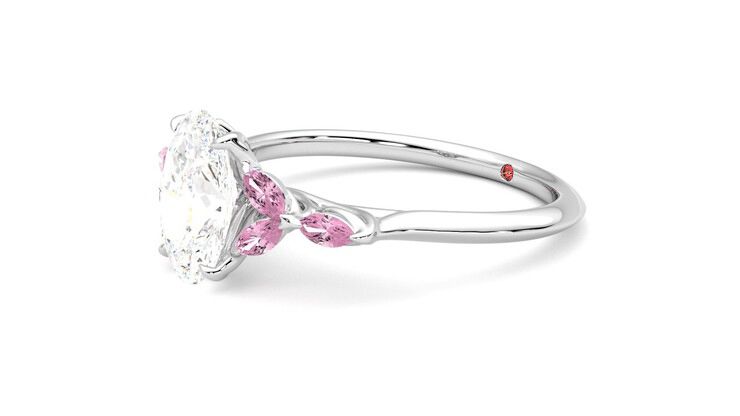 Taylor & Hart Tamora Oval Engagement Ring 360 degree image 23