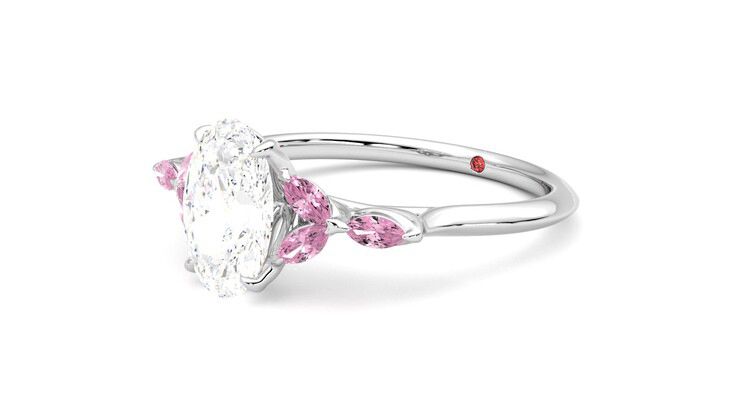 Taylor & Hart Tamora Oval Engagement Ring 360 degree image 24