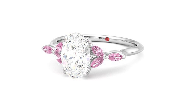 Taylor & Hart Tamora Oval Engagement Ring 360 degree image 26